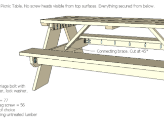 How to Build a 6 foot picnic table