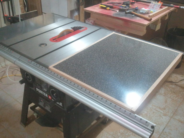 Adding a table saw extension wing