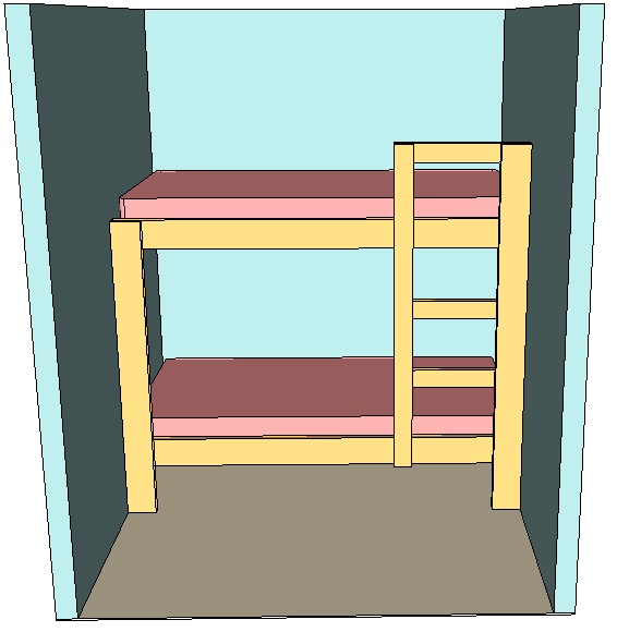 Built in bunk beds 