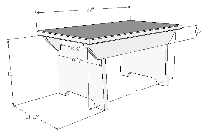 Pocket hole step stool
