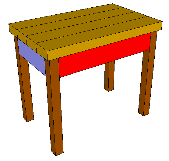 2x4 side table