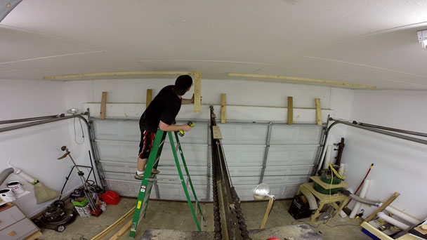 Adding Storage Above The Garage Door, Build Storage Shelf Above Garage Door