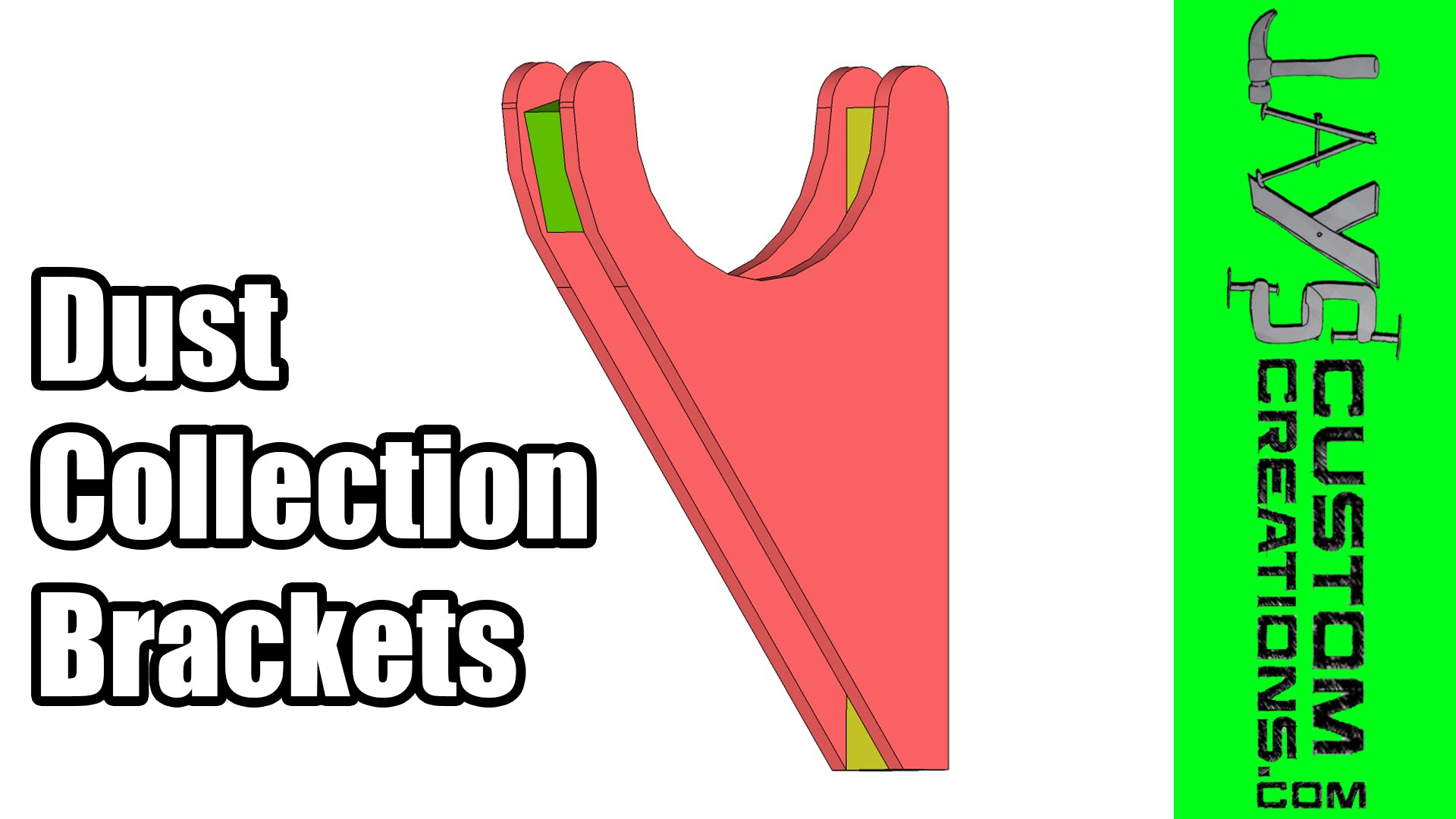 SketchUp: Dust Collection Pipe Hanger Brackets