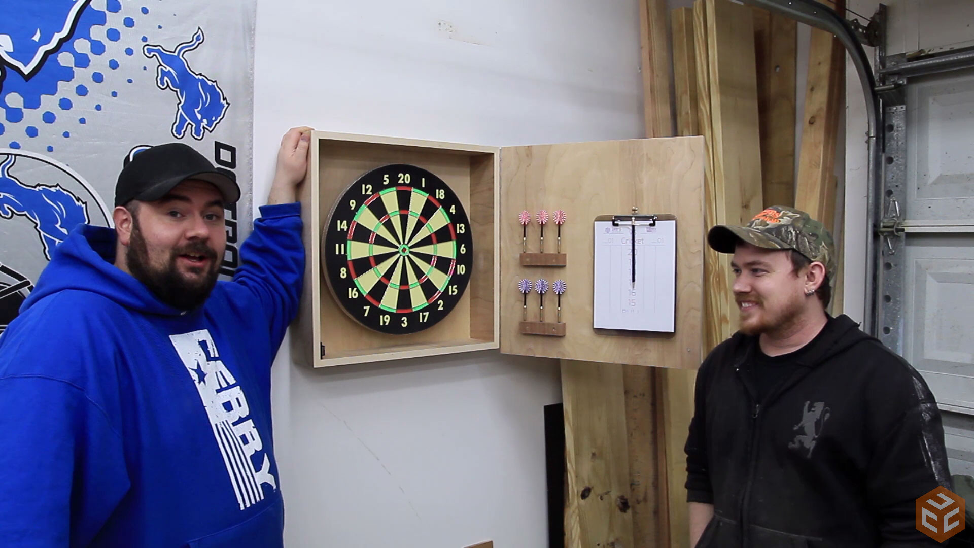 How to build a dartboard cabinet