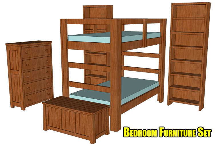 Bedroom Furniture Set Plan Jays, Bunk Bed Furniture Sets